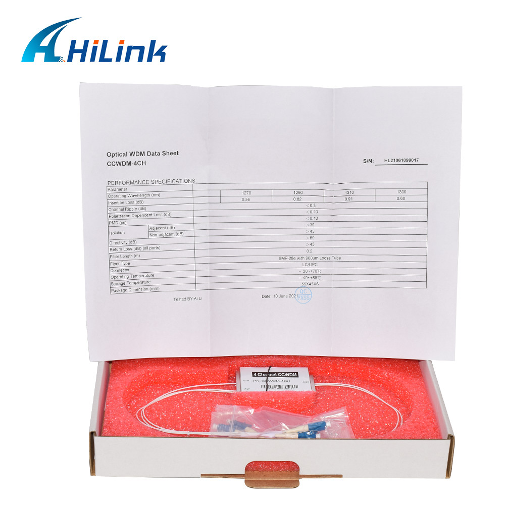 Compact CWDM Mutiplexer Module LC/UPC Low Insertion Loss WDM Network