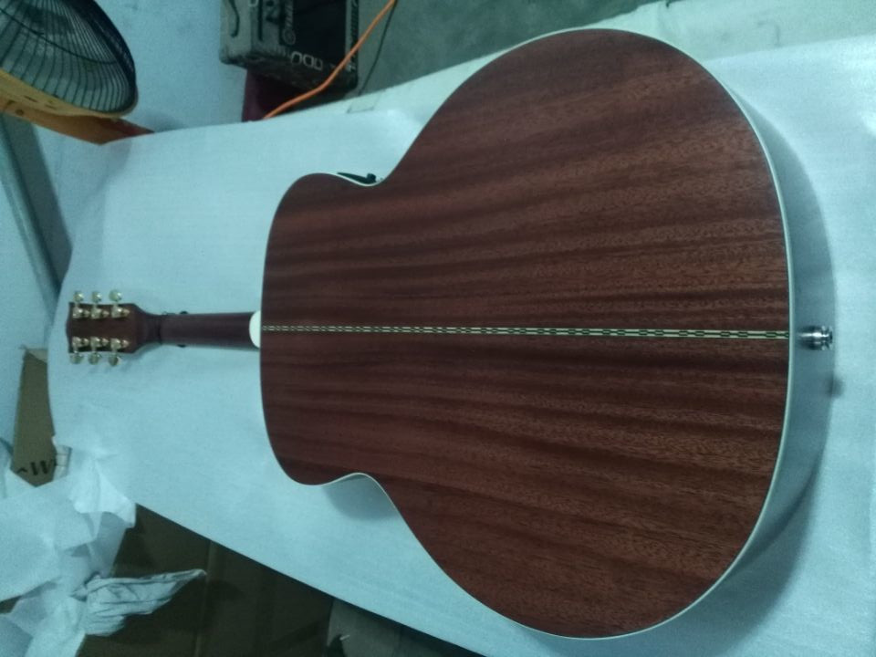 43" Jumbo satin finishing acoustic guitar hand made mahogany wood color acoustic guitar