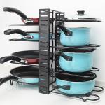Five Storey Iron 380mm Height Steel Kitchen Basket Rack For Pan Organizing