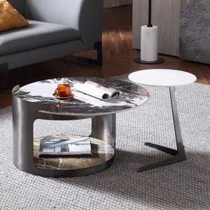 Quality Alkali Resistant Rock Plate Nesting Coffee Table Modern Circular Shape wholesale