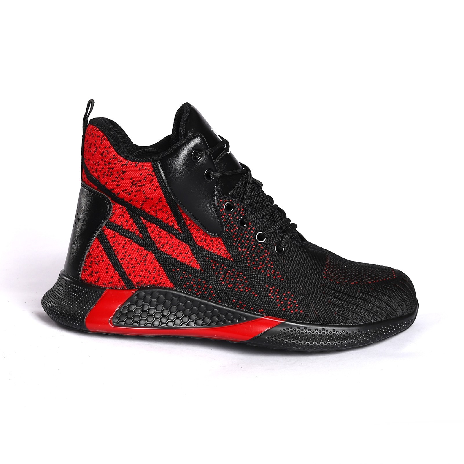 Standard Steel Toe And Steel Plate Within Breathable Fly Knit Fabric Upper In Multiple Sizes Safety Shoes