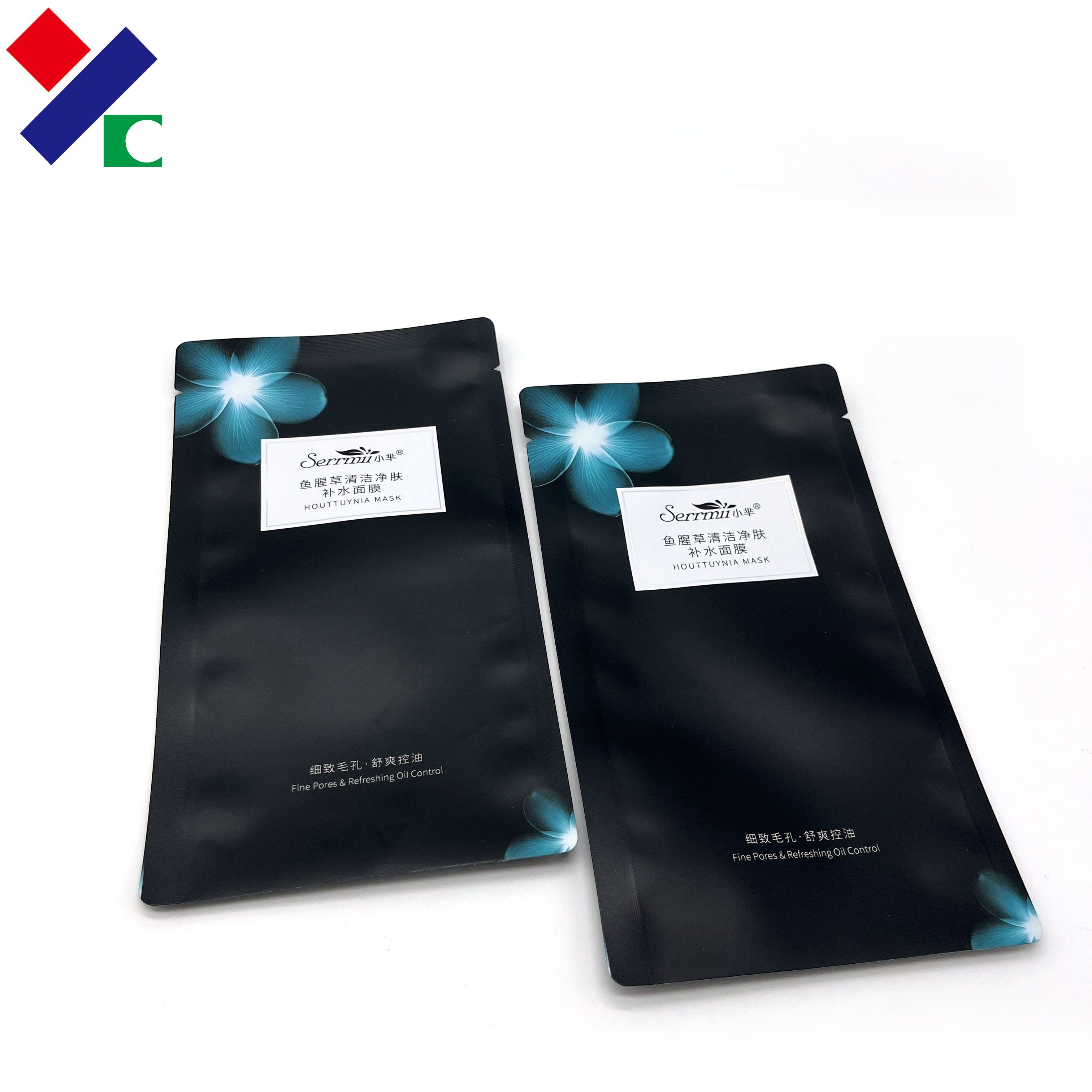 0.2mm Three Side Seal Pouch Custom Matte Printed Foil Laminated Plastic Zipper Bag For Towel