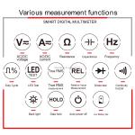 Hot Sale Industrial Electronic Multimeter High Precise 6000 Counts 1000v AC DC