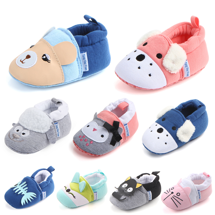 10 colors Cotton fabric animal lovely boy girl breathable infant baby shoes cotton