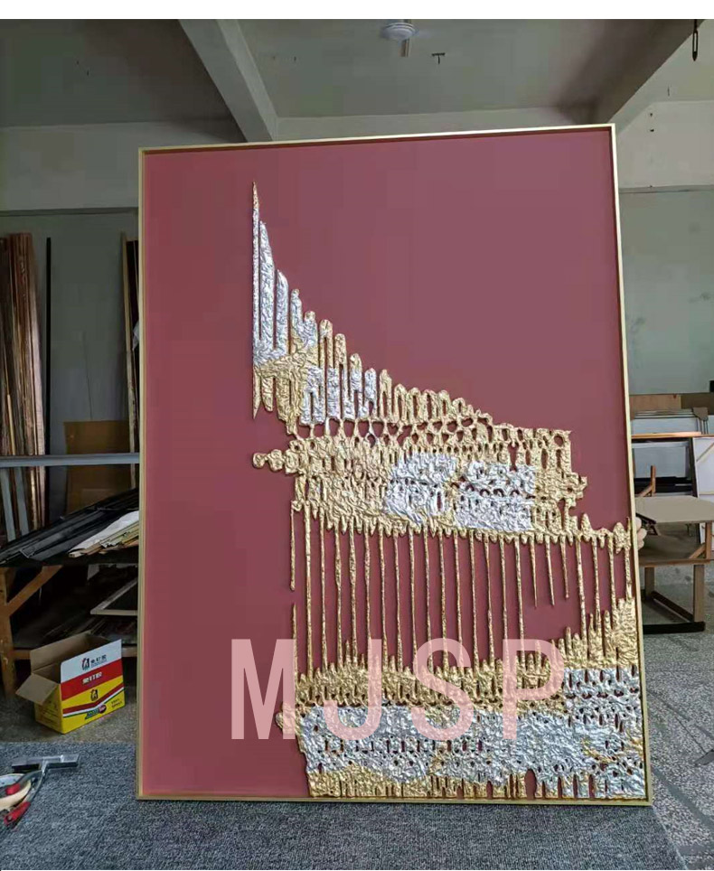 OEM ODM 3D Mixed Media Painting Abstract Wall Art Painting For Living Room Decor
