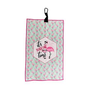 Quality OEM ODM Printed Microfiber Waffle Weave Golf Towel Custom Logo wholesale