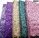African Embroidered Lace Fabrics with Sequins Fabric Nigerian for Women Wedding
