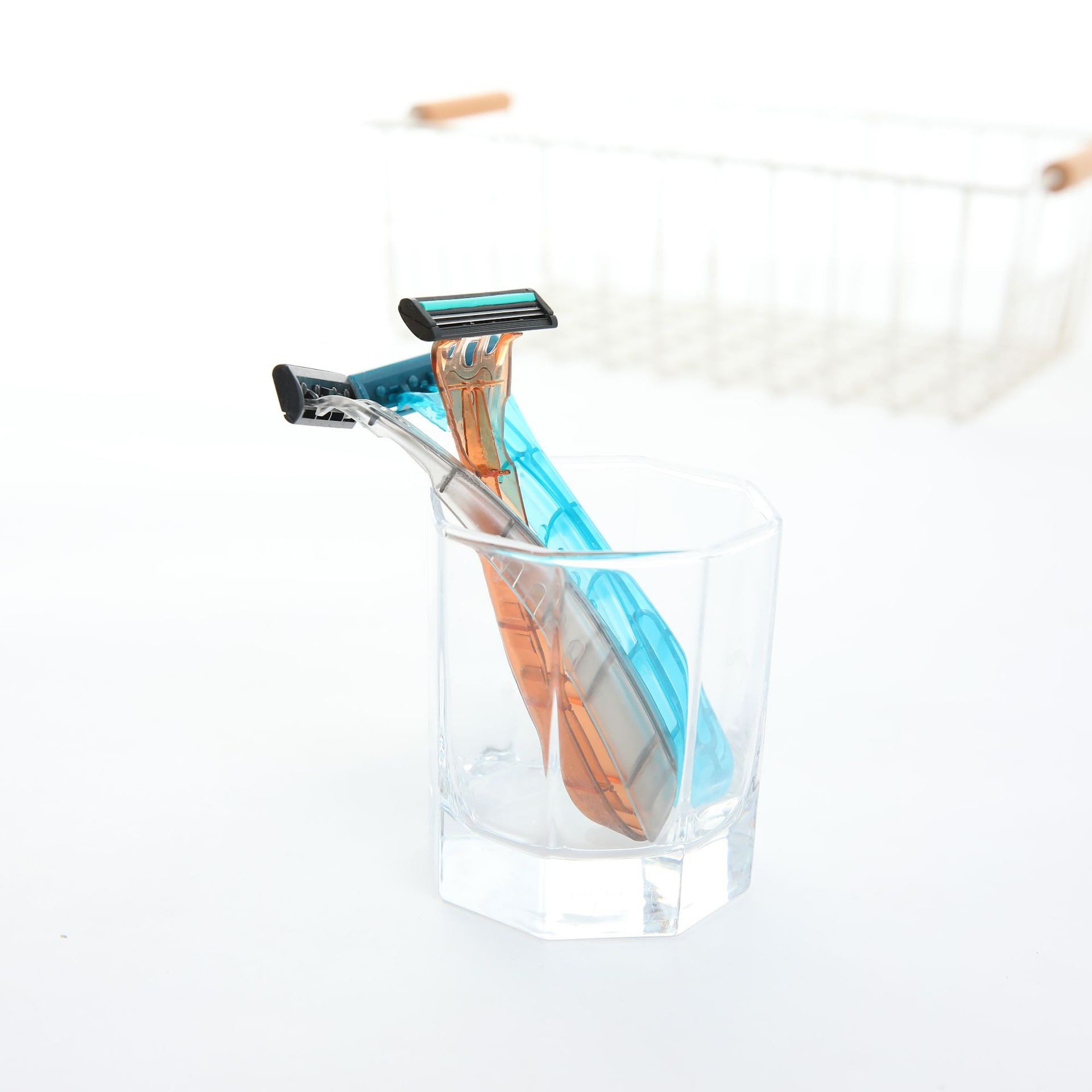 High Quality New 2 Blades Plastic Shaving Razor Private Label Disposable Safety Razor