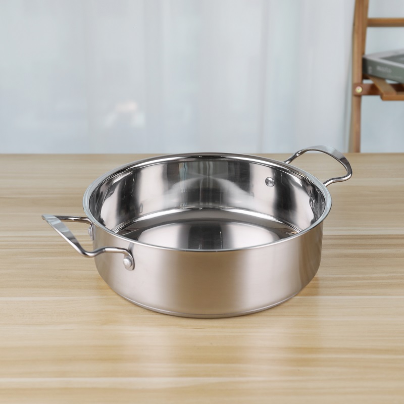 24cm Hot Pot Cookware Soup Stock SS201 Cooking Pot With Glass Lid