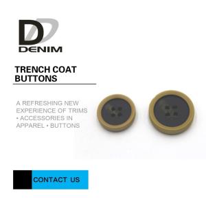 Quality Plastic 60L Extra Large Coat Buttons , Yellow And Black Mens Coat Buttons wholesale