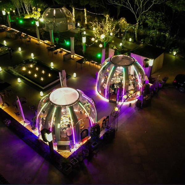 PC Aluminium Material Bubble Tent House 2.8m Height Dome Tent For Outdoor