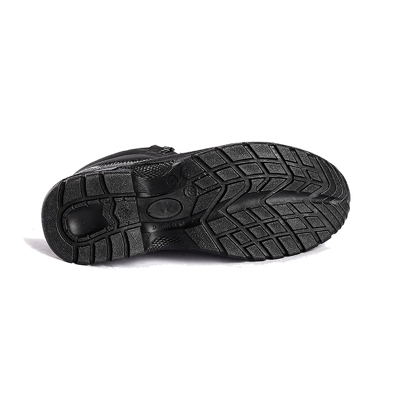 Industrial Anti Puncture Steel Toe Safety Boots Embossed Leather Safety Shoes Anti Slip Oil Resistant