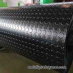 Black Rubber Floor Mat 3mm Thick Coin Pattern Non Slip Protect Floor