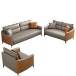 GENUINE Leather Modern Office Sofa Set Reception Sofa for Contemporary Office