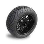 12'' Glossy Black Golf Cart Wheels And 215/35-12 Low Profile Tires Assembly