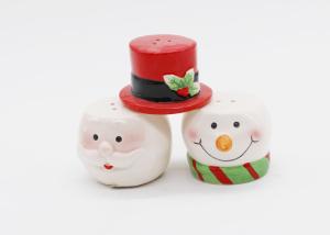 Quality Ceramic Hand Painted Christmas Salt And Pepper Sets For Holiday Kitchen Decoration wholesale