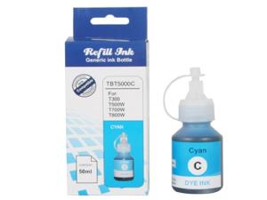 Quality Brother Universal Color Refill Ink , Cyan 100ml Reusable Ink Cartridges BT5000C wholesale
