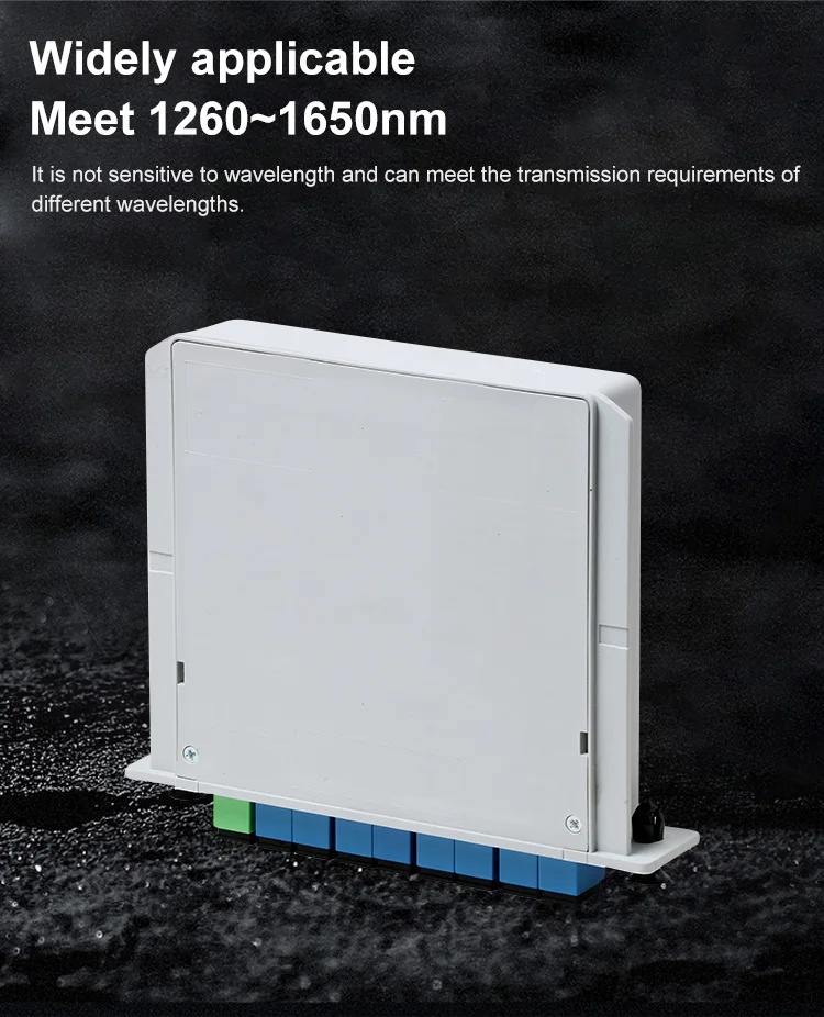 FTTH Fiber Optic Equipment 1x4 1x8 1x16 1X32 SC APC UPC G657A PLC Splitter with Connector