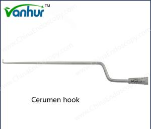 Quality Adults Curved Cerumen Hook / Ear Wax Hook ISO13485 Otoscopy Instruments wholesale
