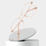 Ultra light Titanium Frame Glasses Polygon Round Customized Logo