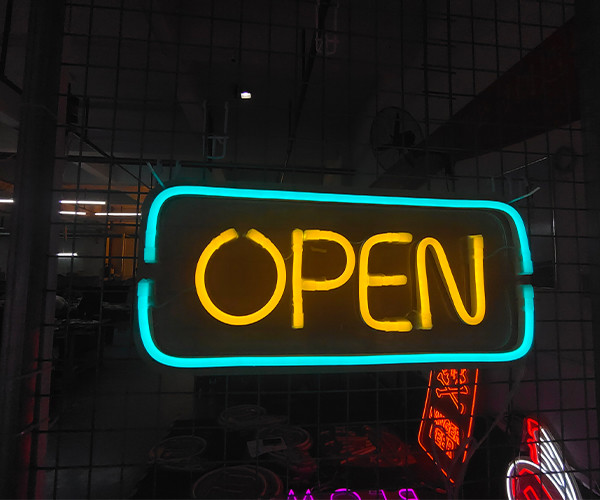 Waterproof Open neon sign outdoor open neon light sign flexible neon