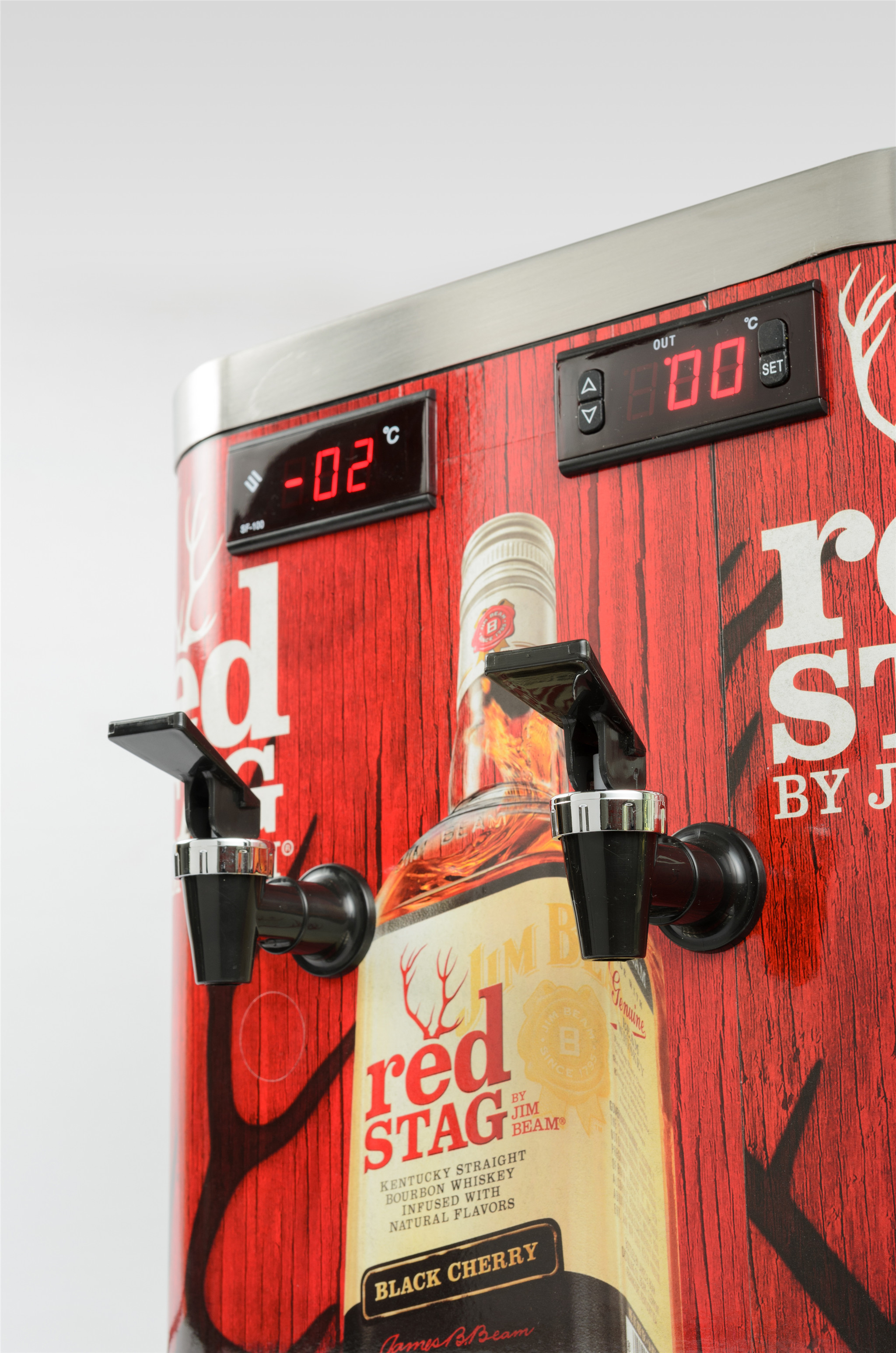 Restaurant Double Shot Chiller Double Tap Dispensing Design With 2 Bottle Holders