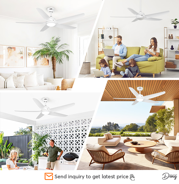 4000K Color Temperature 5 Blades Design Ceiling Fan with Silent DC Pure Copper Motor