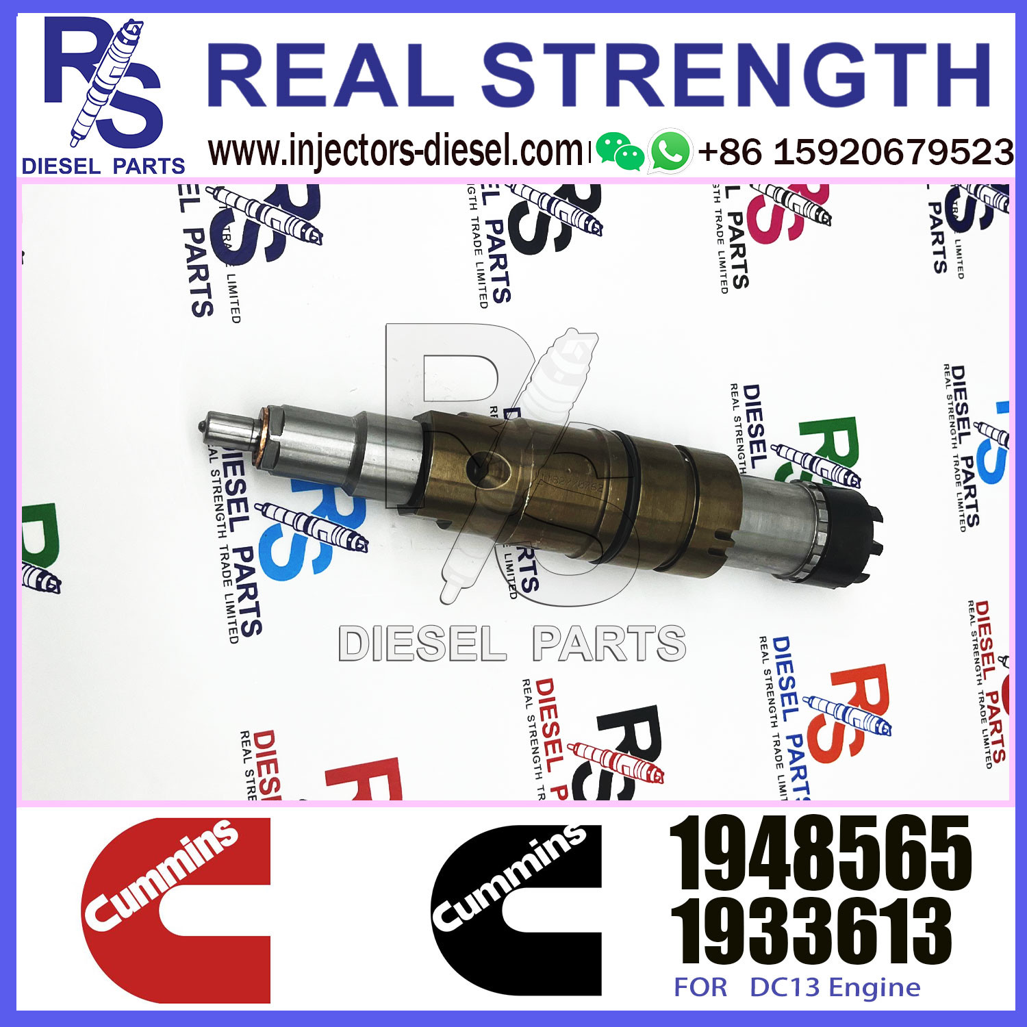 Huida DC13 Diesel fuel injector common rail injector 1948565 1933613 2029622 Original