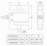 S-beam tension compression load cell 5kg 10kg 20kg 50kg 100kg 200kg