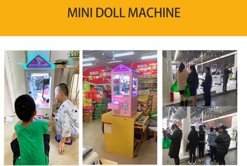 Doll Clip Machine Coin Operated Claw Doll Arcade Game Machine for Preschoolers 3 Years