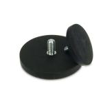 Internal Thread Rubber Coated Pot Magnet D43mm For Taxi Top Light