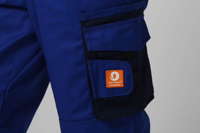 Light Weight Work Bib Overalls , Elastic Bib Trousers With Reflective Tape On Leg
