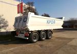 Semi Trailer Red Dump 45 CBM 3 Axles Tipper Truck Trailer