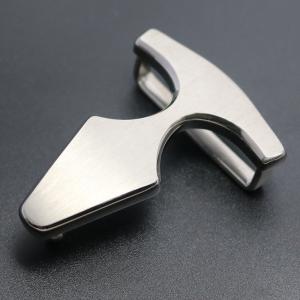Quality Silver Stainless Steel Personalized Belt Buckles Metal Clasp Connector wholesale