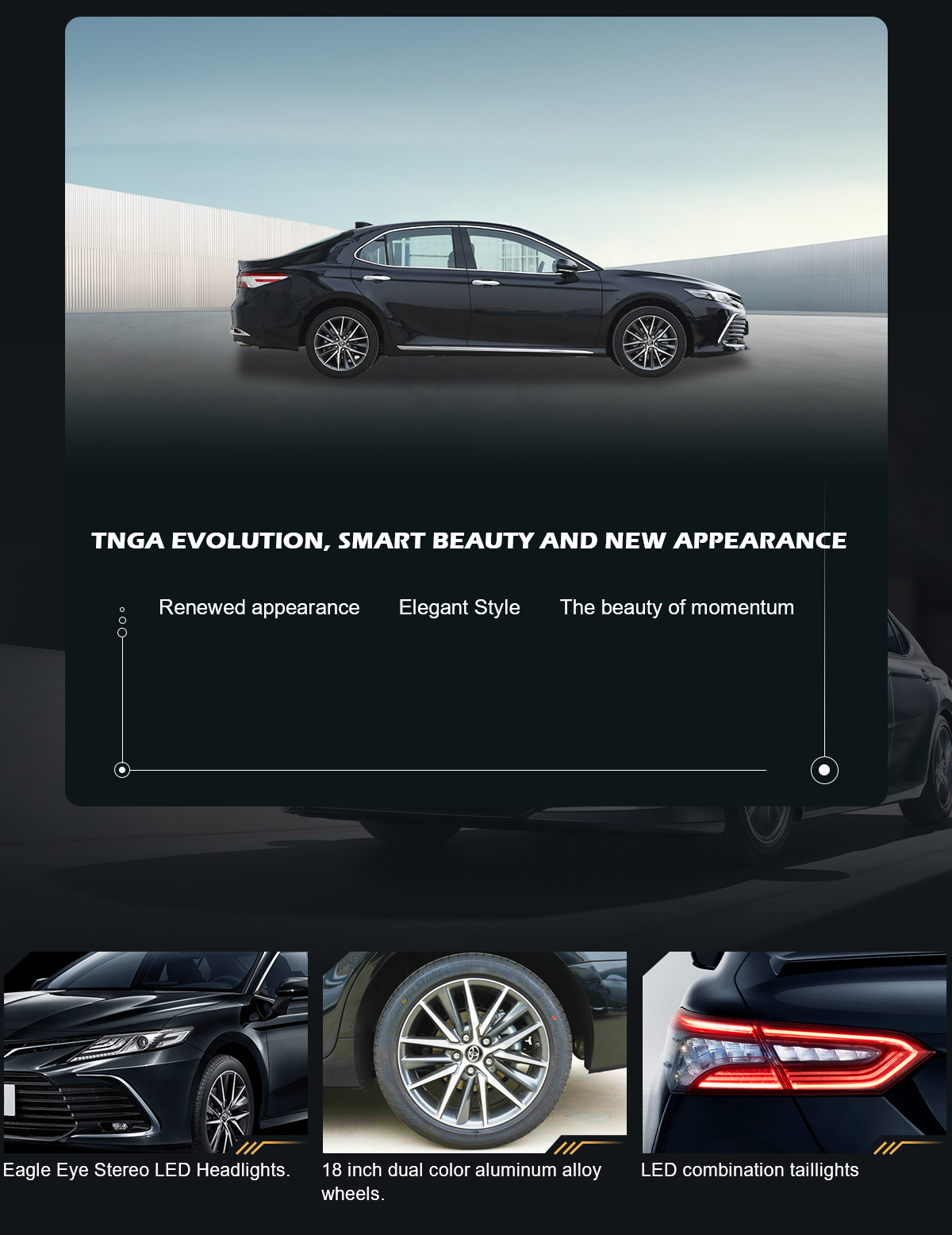 Cam-ry 2.0L 2.5L Manual AWD R18 Tires Euro VI Emission Leather Naturally Aspirated Left Dark Interior Seats for 5 People