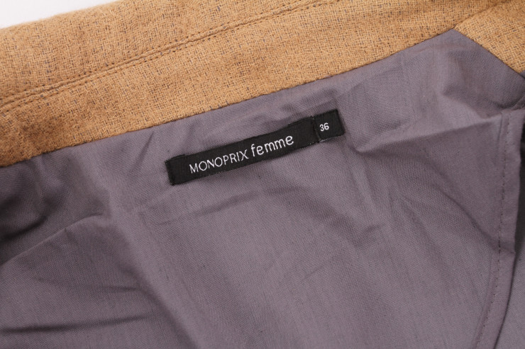 57% Cotton 43% Liene Ladies Casual Khaki Blazer