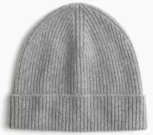 Quality All Cashmere Knitted Mens Chunky Beanie , Custom Color Thick Ribbed Beanie wholesale