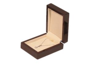 Quality Custom Hinge Paper Wooden Jewelry Box High End Style For Packaging Necklace wholesale
