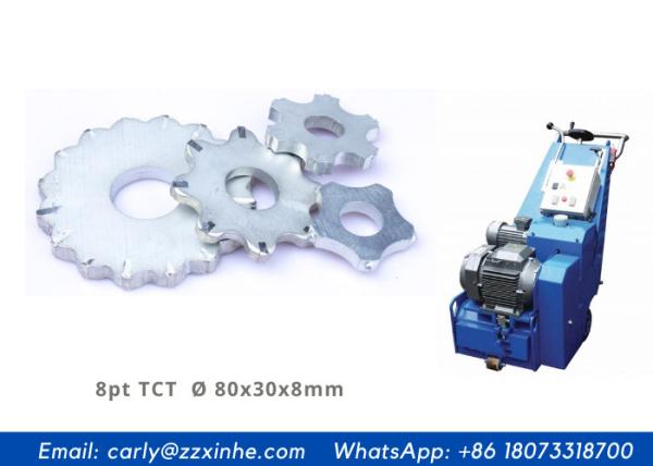 6pt TCT Carbide Cutters 6 Point Carbide Tipped Flails On Floor Milling