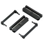 IDC Female 14 Pin Cable Connector Black Color 1.27mm 2.0mm Pitch