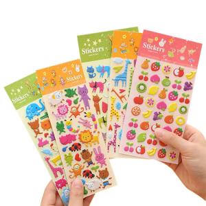 Quality Custom Decorative Kids Cute Pvc Vinyl Cartoon 3d Eva Foam Puffy Stickers For Scrapbooking wholesale