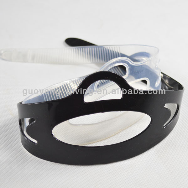 165mm Diving Scuba Face Mask Goggles For Adults Black Silicone PC Frame