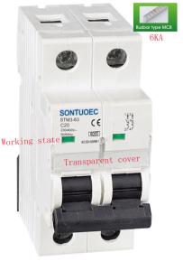 Quality 63A 2P Din Rail 6ka MCB Circuit Breaker With Busbar wholesale