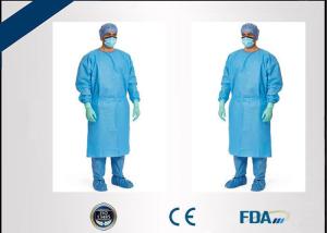 Quality Liquid Repellent Disposable Isolation Gowns 35 - 60gsm Weight Customization wholesale