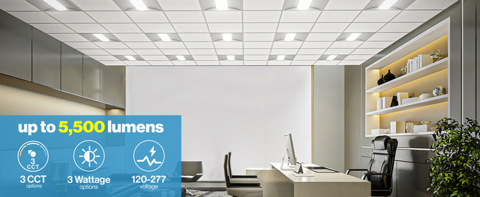 Aluminum LED Troffer Light 30W 25W 20W 15W 120° Beam Angle