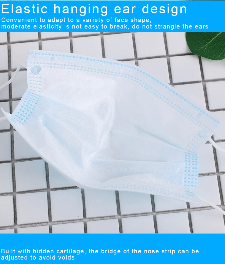 Personal Care Sterile Disposable Face Mask , Non Woven Disposable Mask