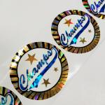 Adhesive Printable Foil Sticker Paper CMYK Clear Foil Labels