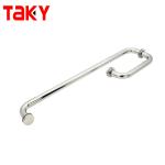 Stainless Steel 304 Shower Room L Type Door Handle Polished Chrome Shower Glass
