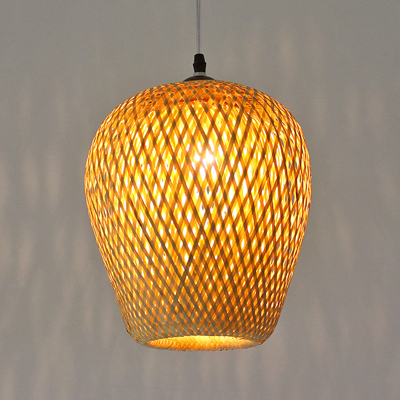 Chinese Hand Knitted Bamboo Art Pendant Lights Restaurant Caf Loft Hanging Pendant Lamp Fixture(WH-WP-37)