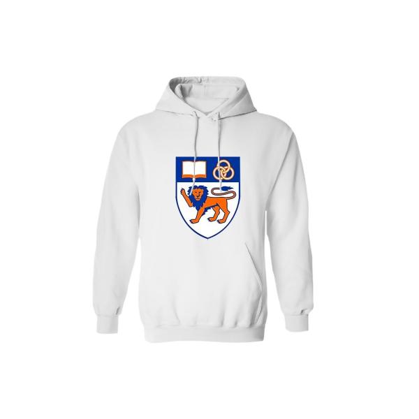 University Hoodie Comfortable Printing Logo White Campus Fashion for College